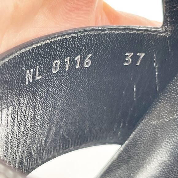 Louis Vuitton Black Leather Samourai Platform Chain Link Chunky Sandal EU 37 - Picture 15 of 15